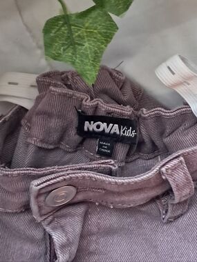 NOVA Kids Mauve Denim And 1st kiss.Green Cargo Denim Pants Size 12. Like New.